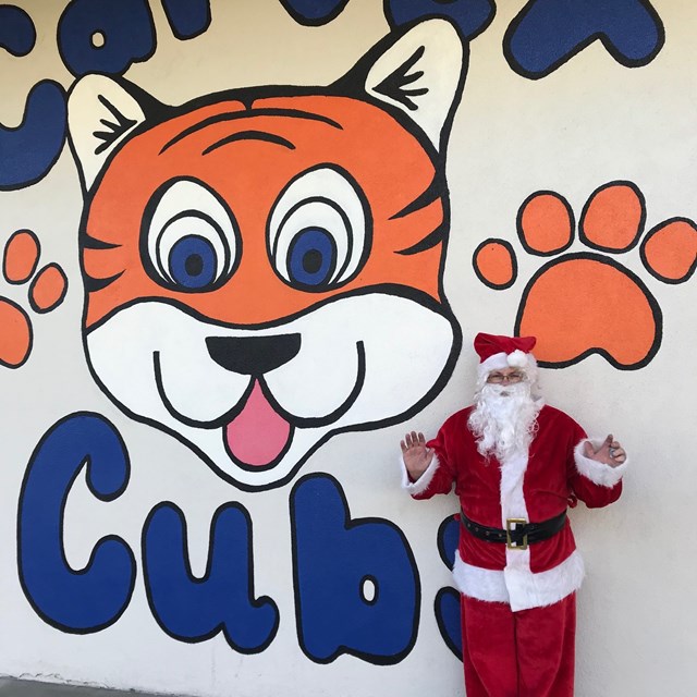 Santa visiting Carver on Friday, December 20th.