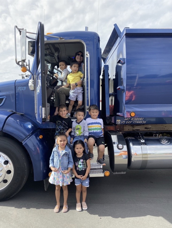 Students enjoying the truck!