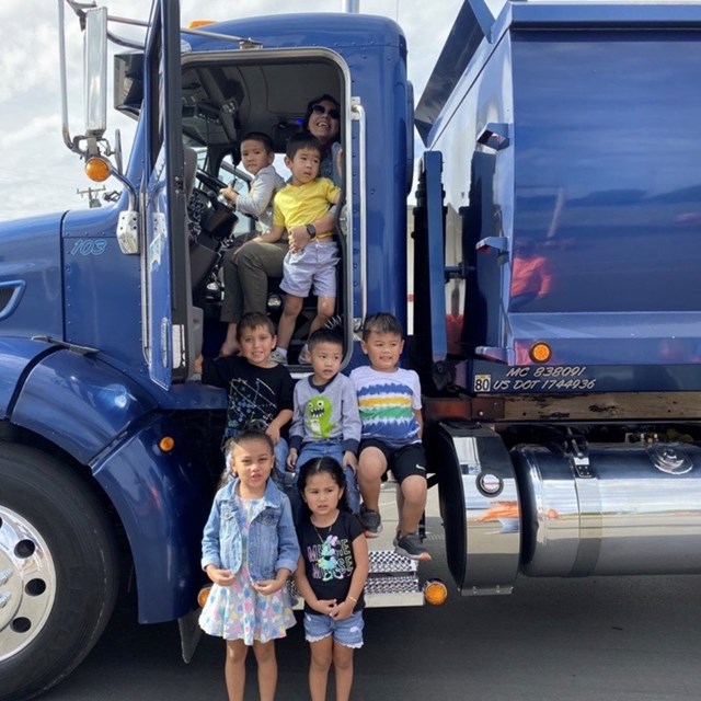 Students enjoying the truck!