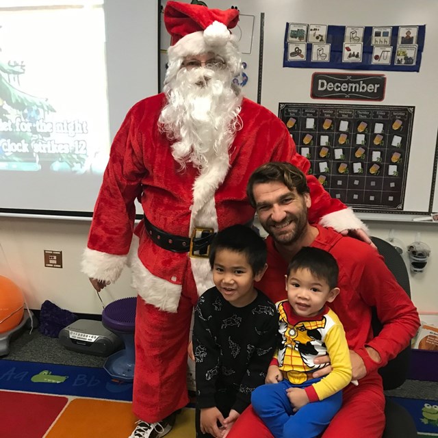 Santa Claus visits the students!